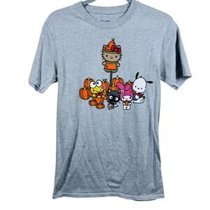 Hello Kitty Sanrio Tanaka Farms Pumpkin Youth Small Gray T-Shirt New 2017 Rare